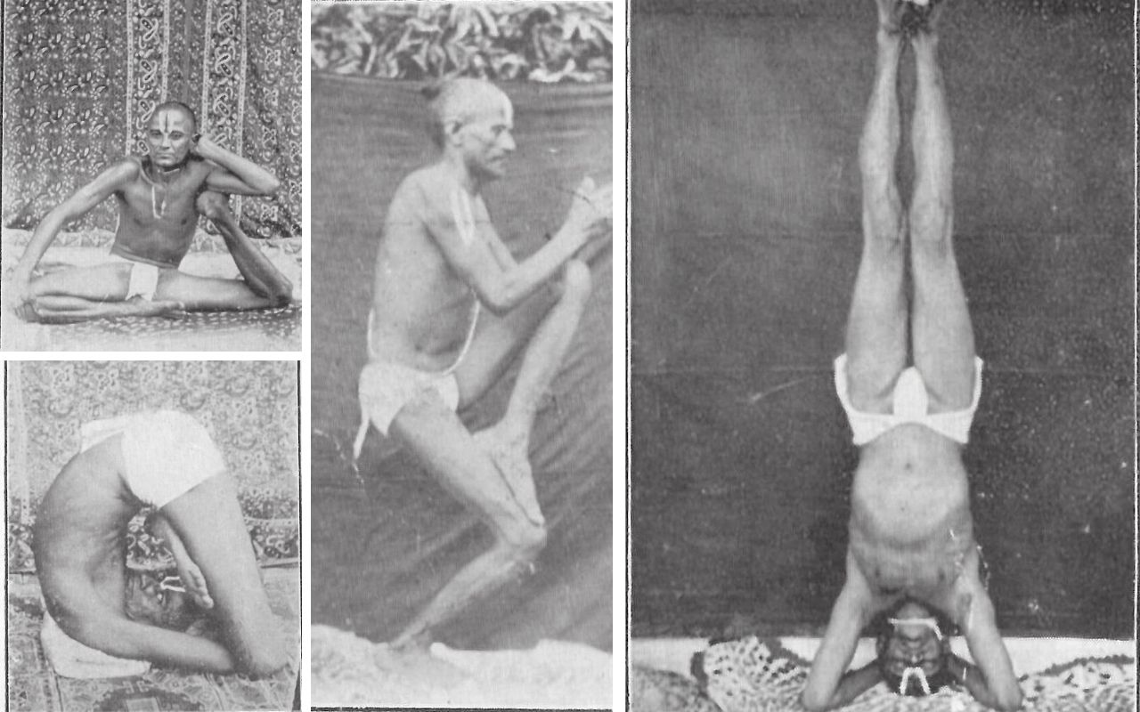 Archival plates of his asana practice
