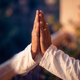 Portrait of a student who practised at the ashram
